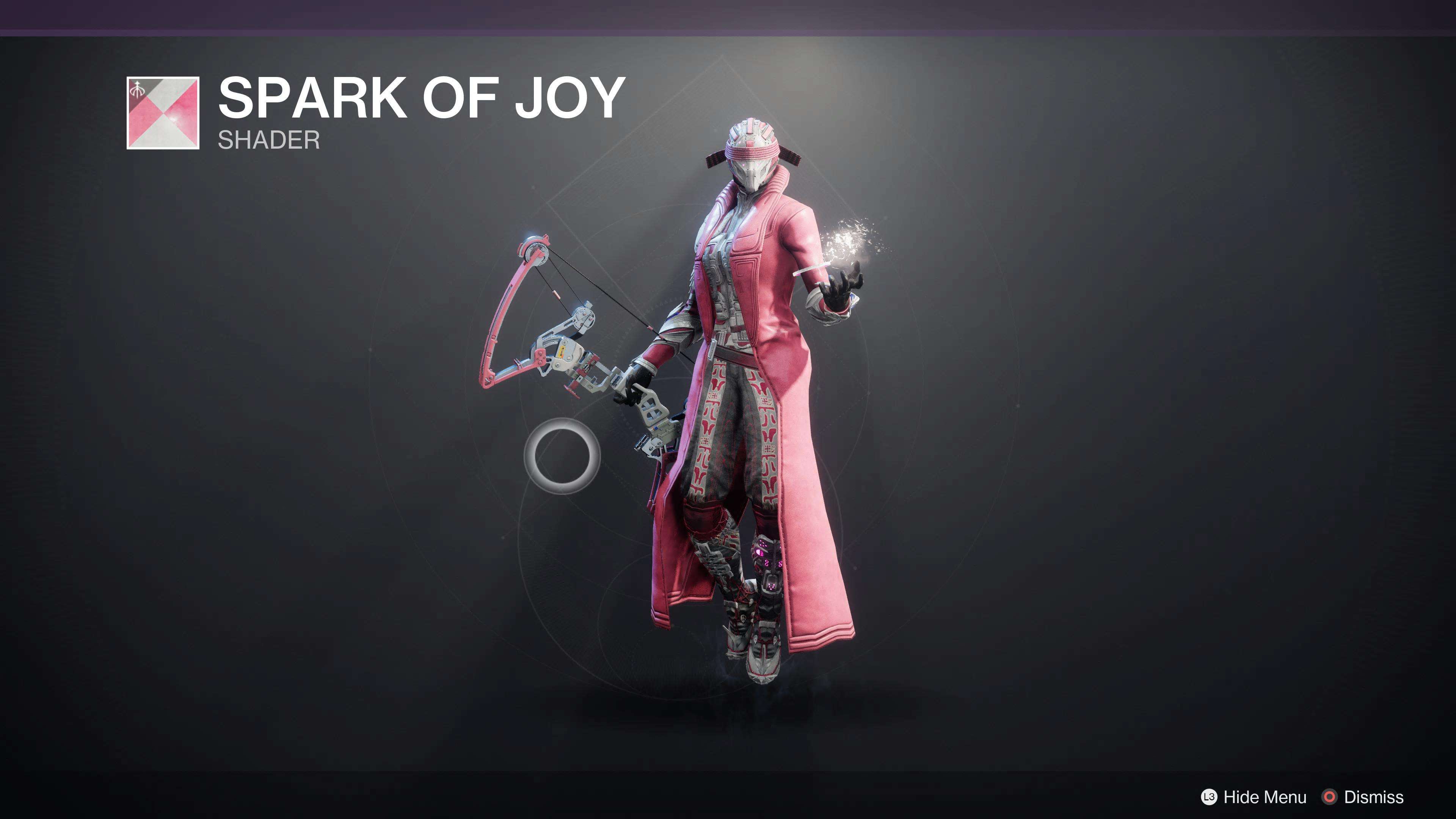 PSA Eververse Is Selling the New Spark of Joy Shader This Week